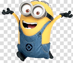 Minions Character With Two Eyes Raising Hands, Minion Happy Png 